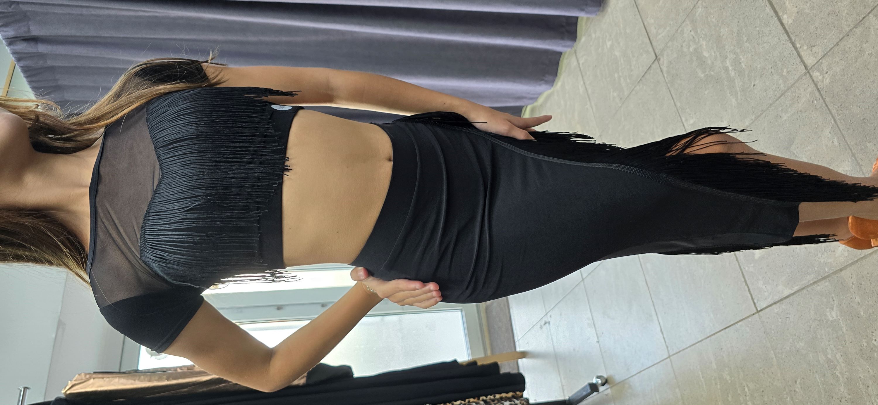 Юбка с бахромой